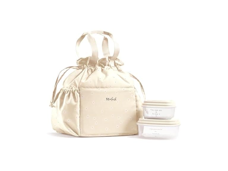 Fit & Fresh Lunch Bag for Women  Ivory Daisies - Image 1