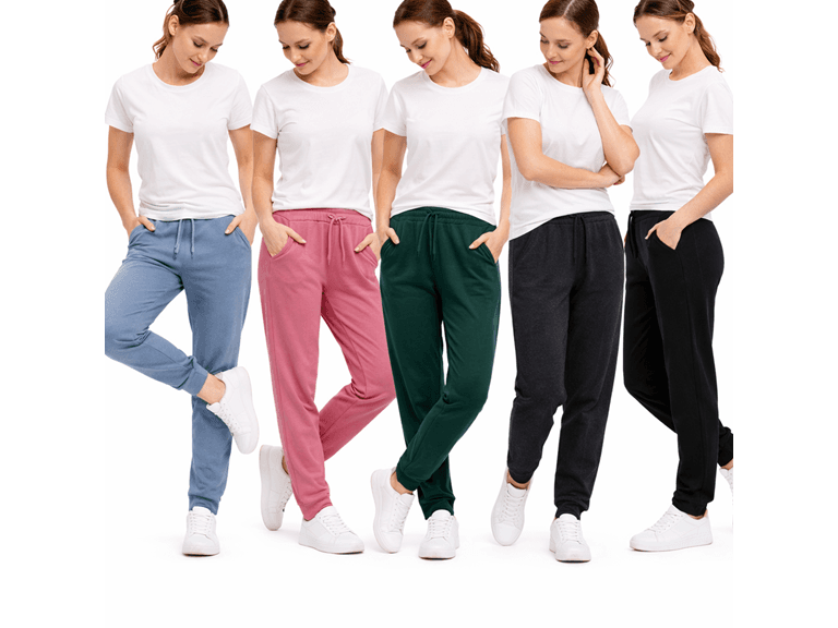 3Pk Womens Fleece-Lined Jogger Pants - Image 1