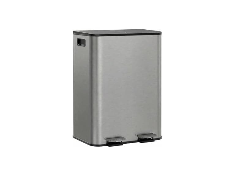Takywep Dual Trash Can 2 x 8 Gallon Recycling Bin Gray - Image 1