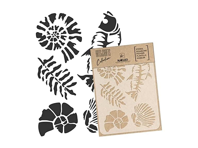 NAKLEO Stencil A5 Jurassic Ammonite Fossils - Image 1