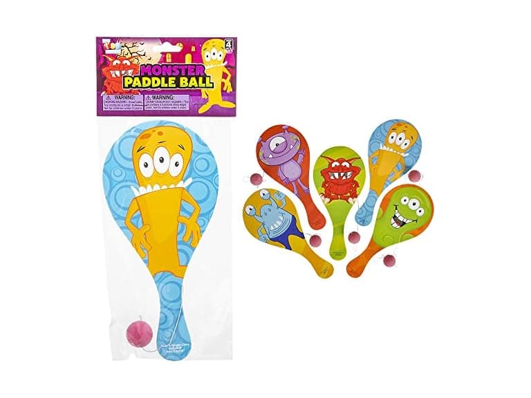 Novelty 9" Monster Paddle Balls - Image 1