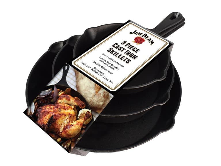 Jim Beam Cast Iron Skillets (Set of 3) - Image 1