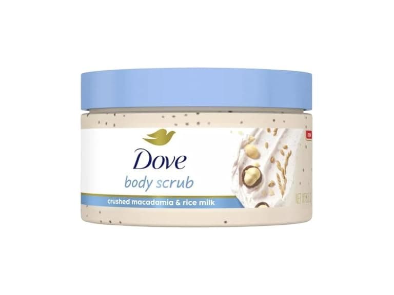 Dove Body Scrub Macadamia and Rice Milk 3.5oz - Image 1
