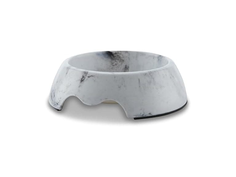 Marble Print Melamine Dog and Cat Food and Water Bowl - Image 1