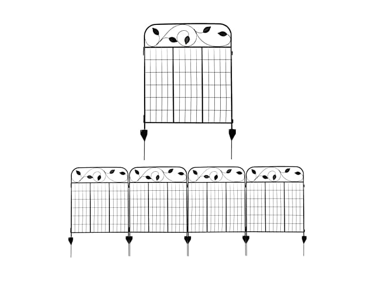 Sunnydaze 10' Steel Garden Fence Panels, 4 Pc - Image 1