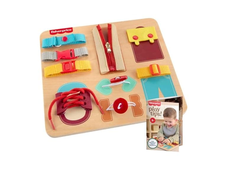 Fisher-Price Wood Montessori Toy Dressing Board - Image 1
