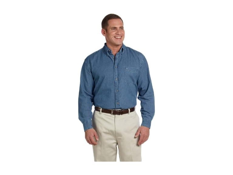 Harriton Men (XL) 6.5 Oz. Long-Sleeve Shirt - Image 1