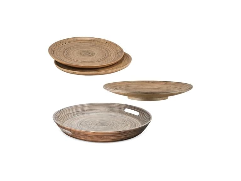 LEXA 4-Piece Handcrafted Bamboo Serving Set - Image 1