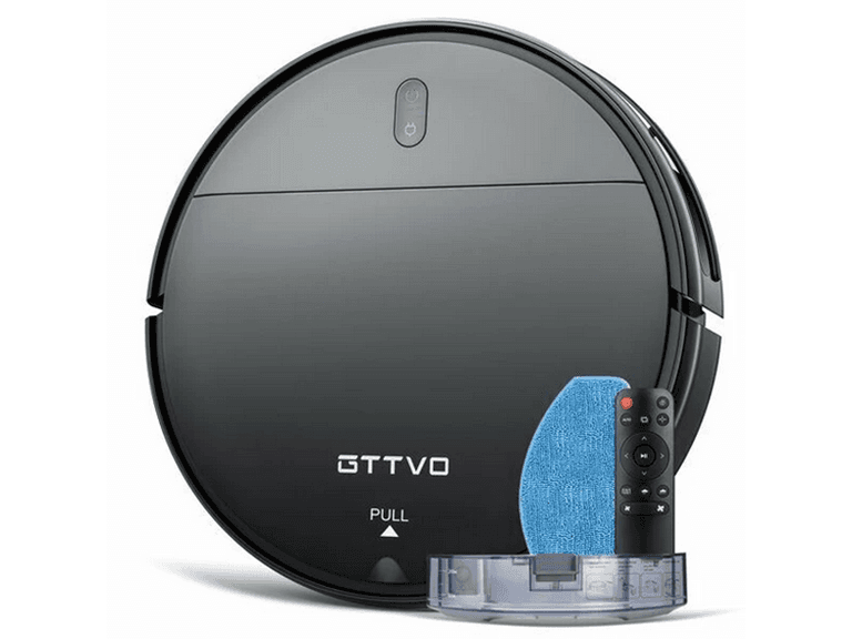 GTTVO Robot Vacuum and Mop - Black - Image 1