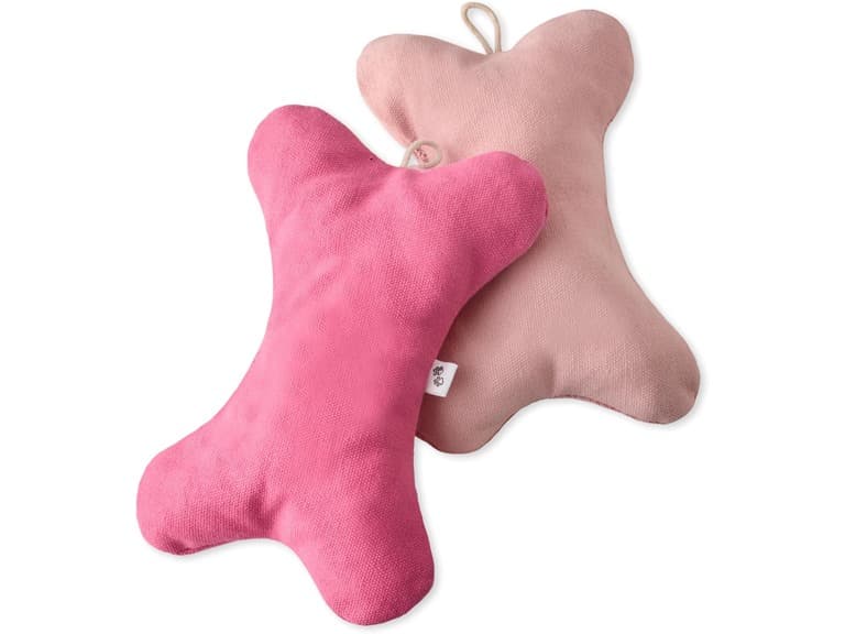 Pet Passion 2-Pack Stuffed Bones Dog Toys Durable Cotton Canvas - Image 1
