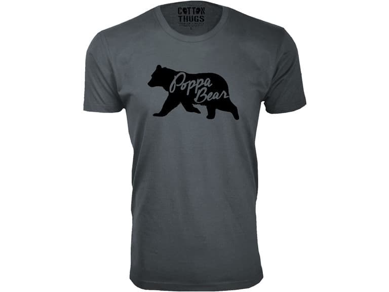 Poppa Bear Silhouette Dad T-Shirt - Image 1