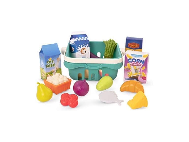 B. toys Play Food & Basket 18 Pieces of Toy Food - Image 1