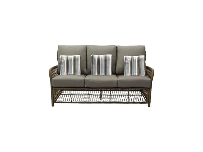 Four Seasons Courtyard Positano 3 Seater Wicker Loveseat - Image 1