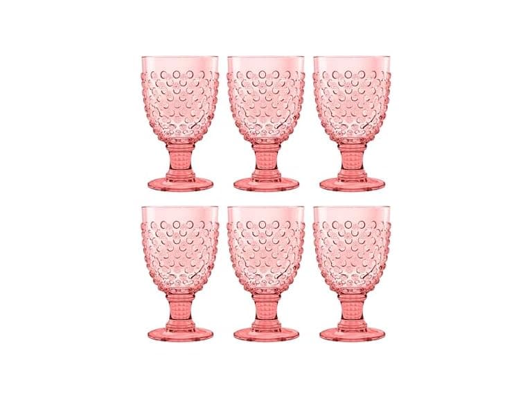 Hobnail Acrylic Wine Glass - Image 1