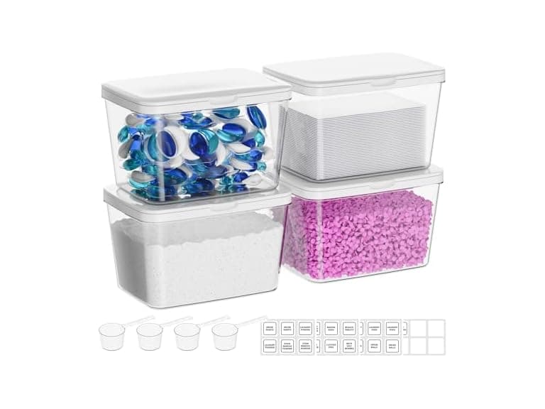 Vtopmart 4 Pack Laundry Room Storage Containers - Image 1