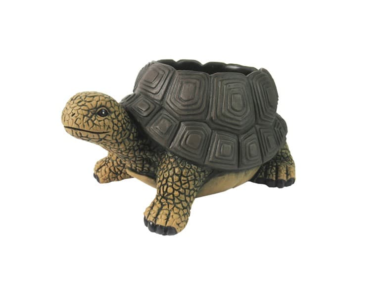 9.3" Cement Turtle Planter - Image 1