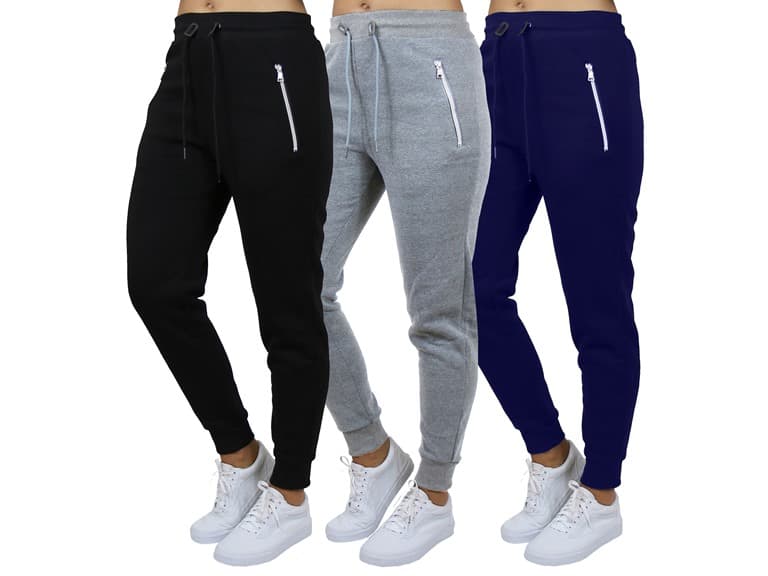 3Pk Asst Womens Loose Fit Fleece Joggers - Image 1