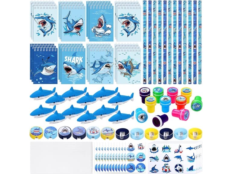 Shark Party Stationery Set 85 Pack - Image 1