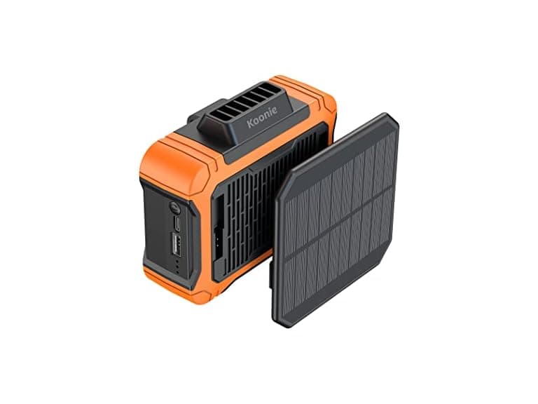 Koonie Waist Clip Fan with Solar Panel - Image 1