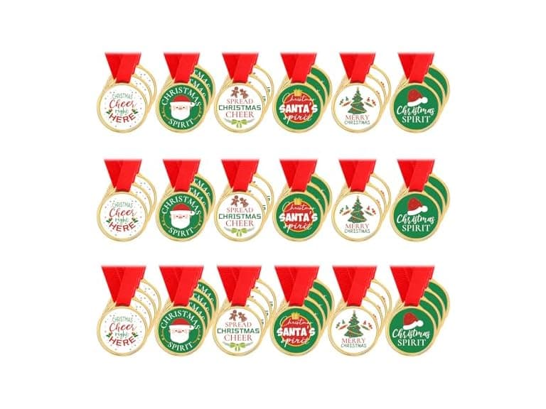 60 Pcs Christmas Medal Award  - Image 1