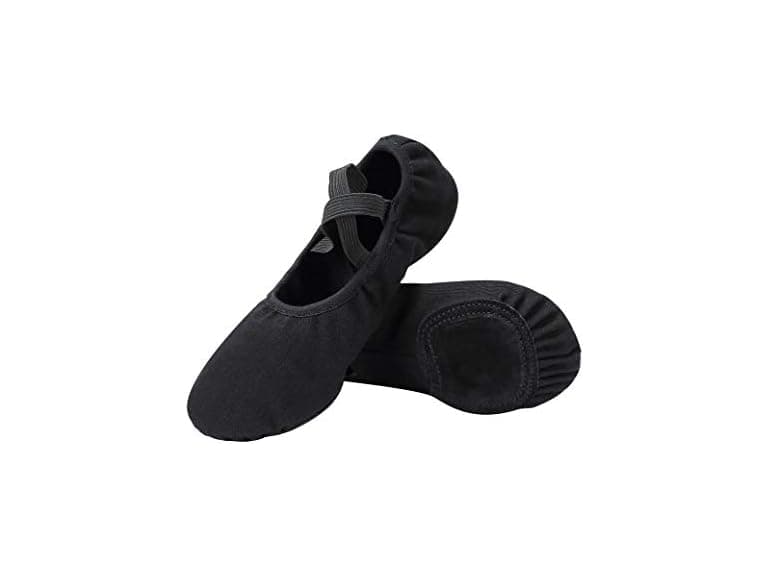 Linodes Girls Canvas Split Sole Dance Shoes - Image 1