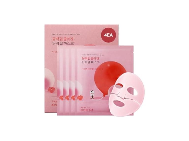 Round Lab Camellia Collagen Hydrogel Mask 4 Pack - Image 1