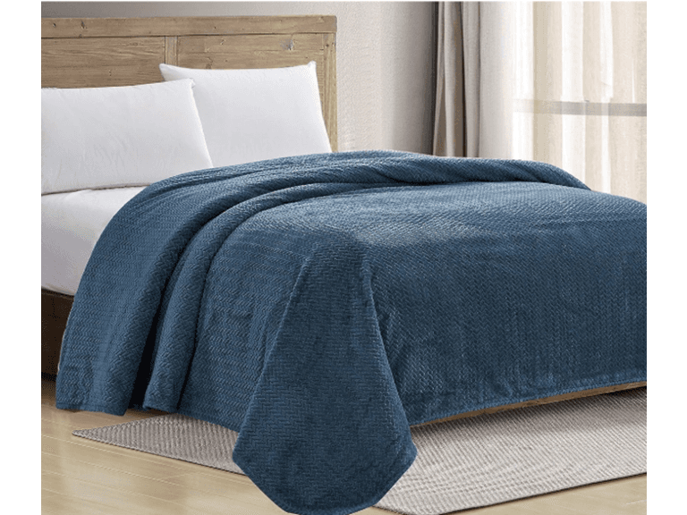 Chevron Braided Queen Blanket 86" x 86" - Image 1