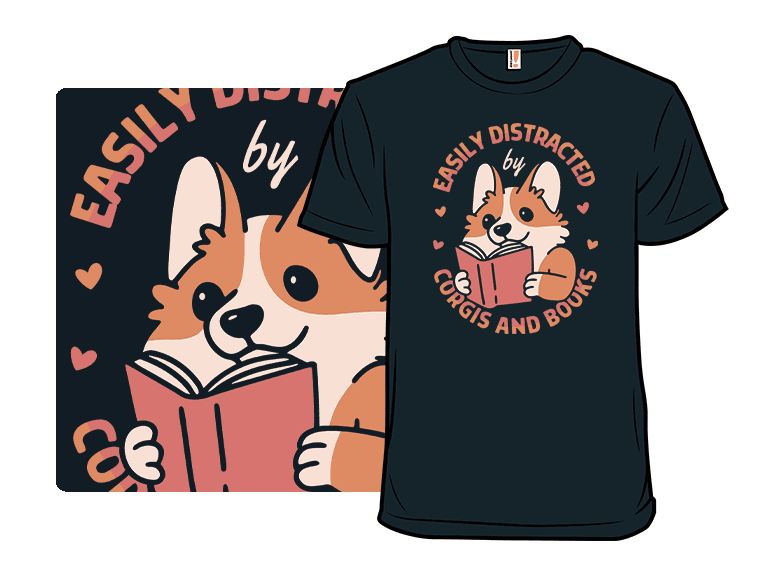 Easily Distracted by Corgis and Books - Image 1