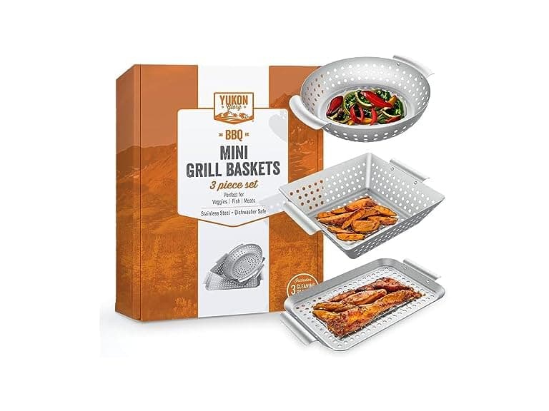 Yukon Glory 3-Piece Mini Grill Basket Set - Image 1