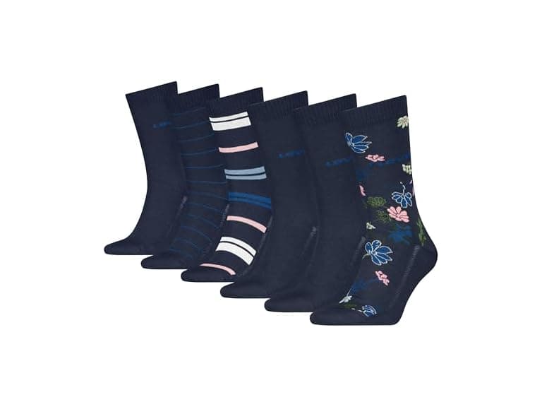 Levis Mens 6Pk Fashion Crew Socks (M) - Image 1