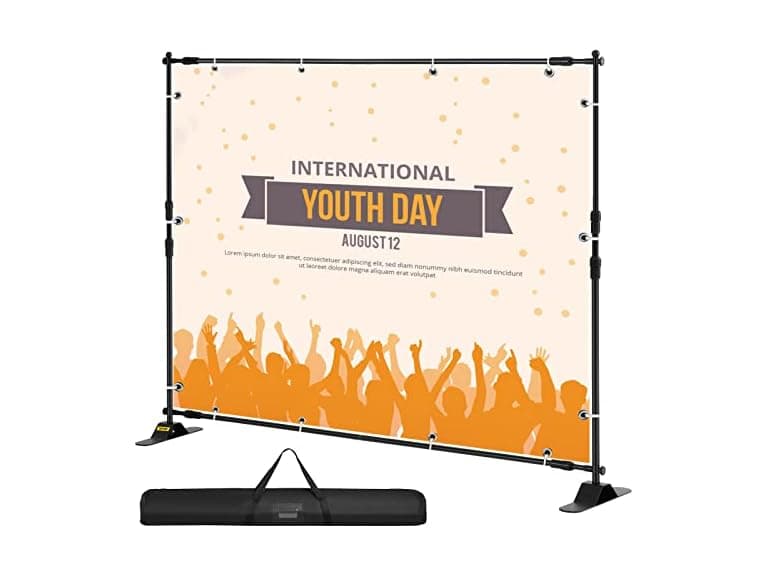 VEVOR 10 x 8 Ft Backdrop Banner Stand - Image 1
