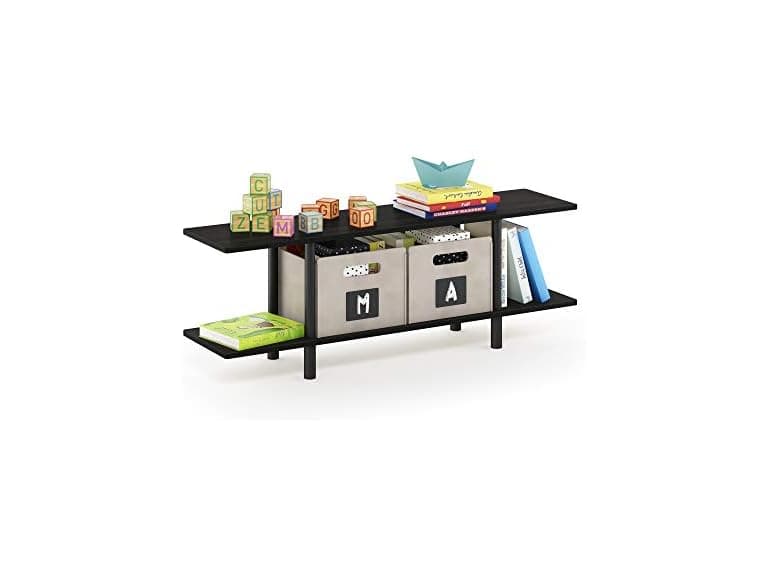 Furinno 2-Tier Shelf Black - Image 1
