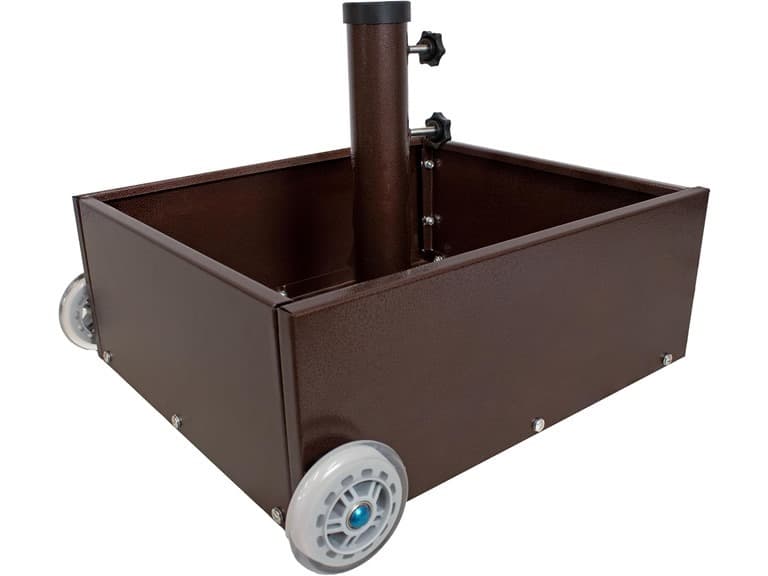 Sunnydaze Outdoor Umbrella Base w/ Wheels, Bronze - Image 1