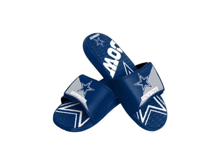 FOCO Men Dallas Cowboys NFL Logo Gel Slides - Image 1