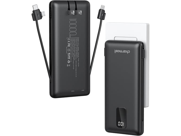 2 Pack 10000mAh Power Bank w/ Cables - Image 1