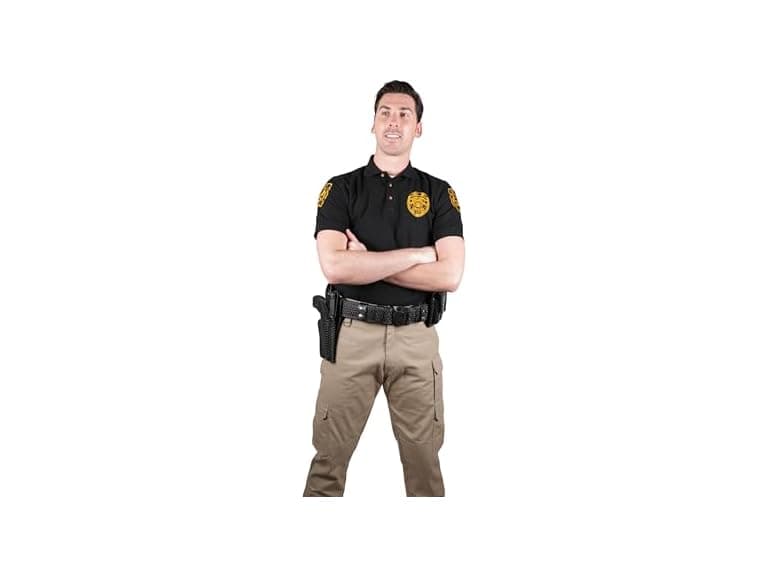 Security Polo Shirt, L Black/Gold - Image 1