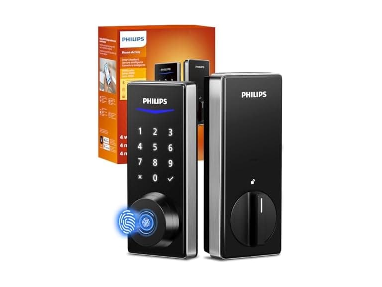 Philips DDL240X-1HB Bluetooth Fingerprint Smart Deadbolt (Open Box)