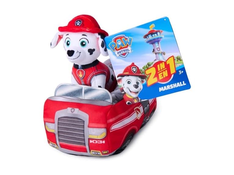 Paw Patrol Marshall 2-in-1 Plush Toy Firetruck and Stuffed Animal - Image 1