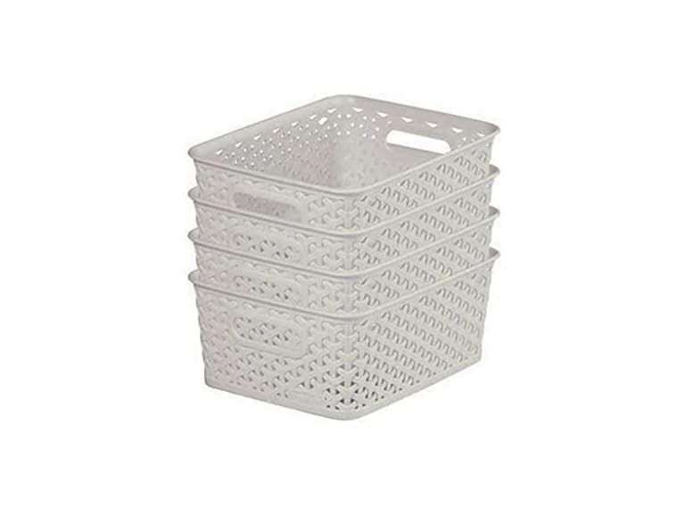 Rattan Storage Baskets 4L 4-Pack - Image 1