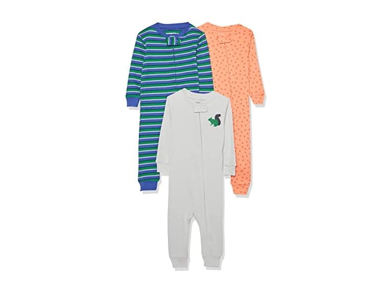 Amazon Essentials (0-9 MOS) 3-Pack Pajamas Blue - Image 1