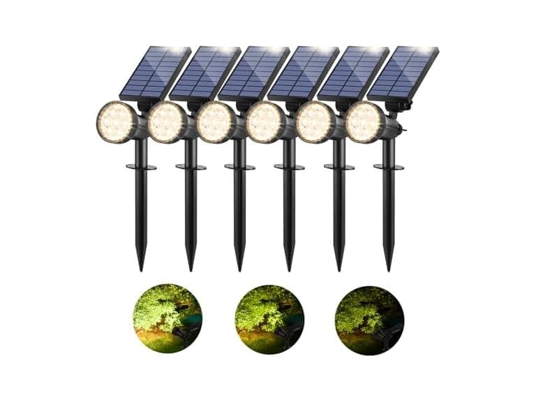 Bosceos 6-Pk Solar Powered Spot Lights - Image 1
