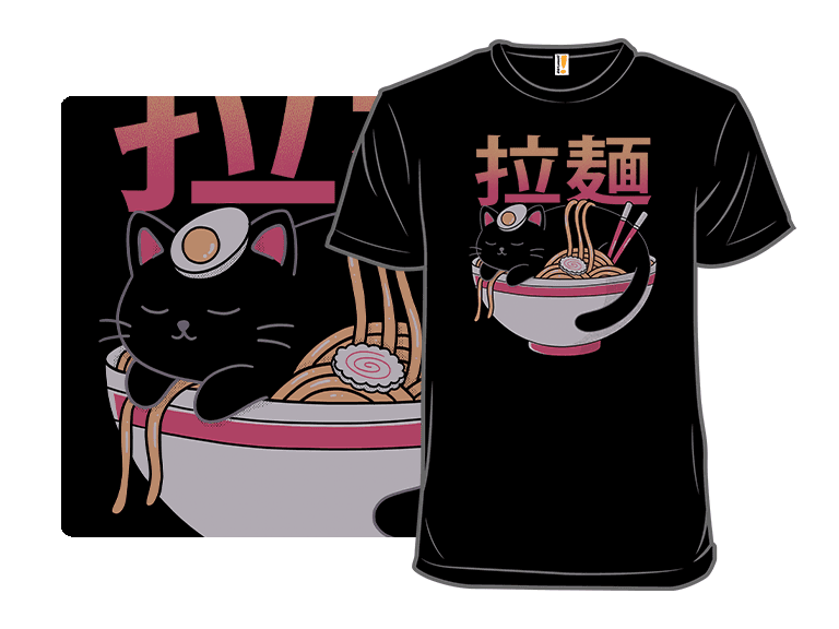 Sleepy Ramen Cat - Image 1