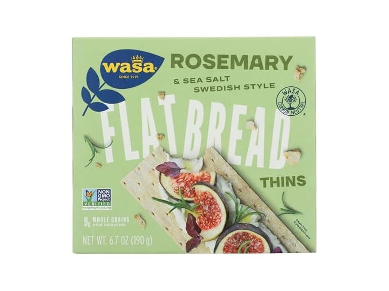 1PK Wasa Flatbread Thins Crackers, Rosemary and Sea Salt - Image 1