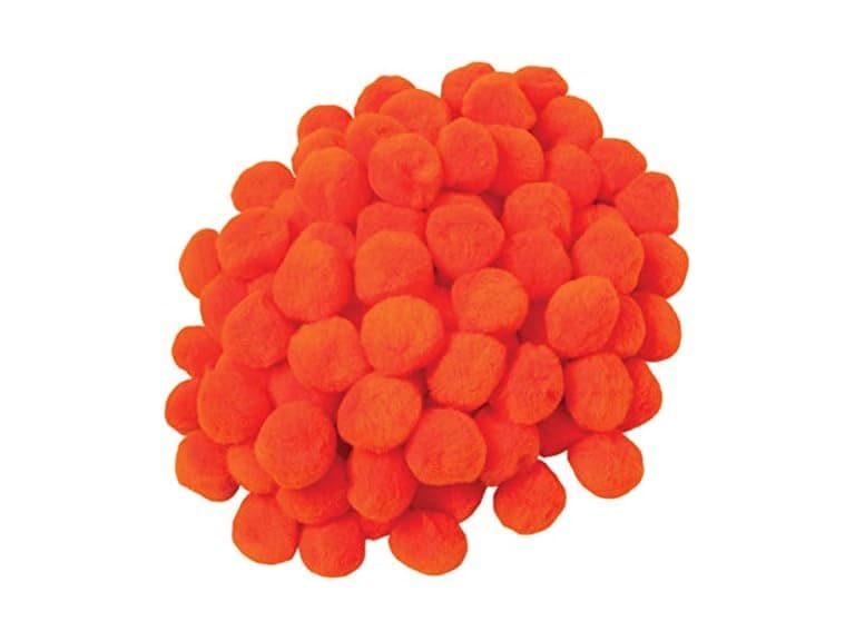 Creativity Street Pom Pons 100-Pc 1" Orange - Image 1