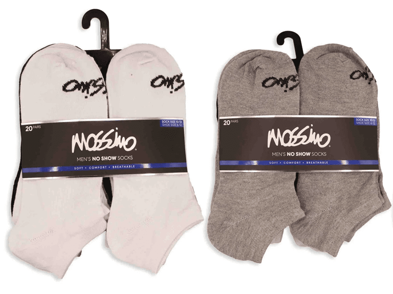 20-Pairs Mossimo No Show Socks - Image 1
