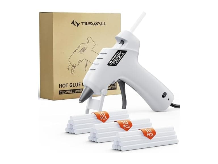 TILSWALL W105 Tilswall Hot Glue Gun White - Image 1