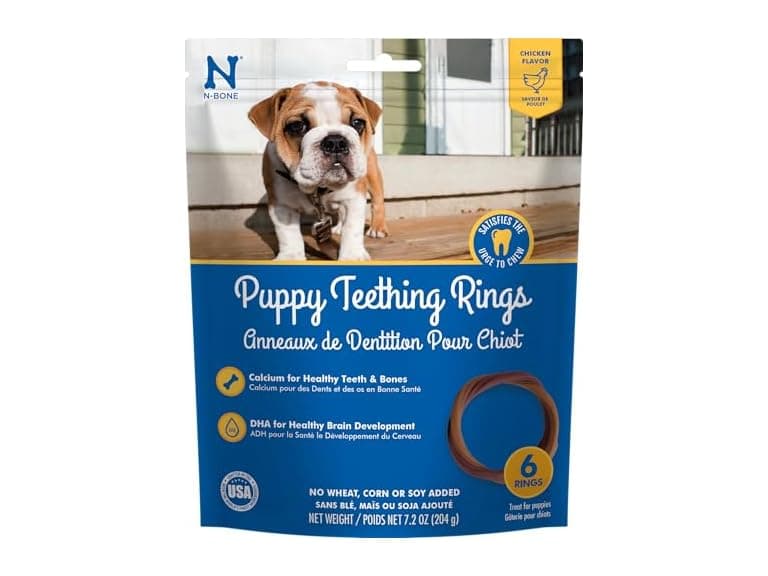 N-Bone Puppy Teething Ring Chicken Flavor - Image 1