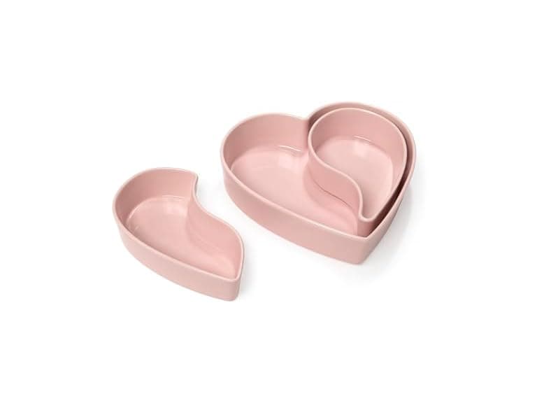 Paris Hilton Ceramic Heart Serving Dish Set - Image 1