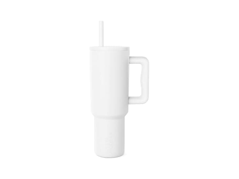 Simple Modern 40 oz Tumbler with Handle and Straw Lid Winter White - Image 1