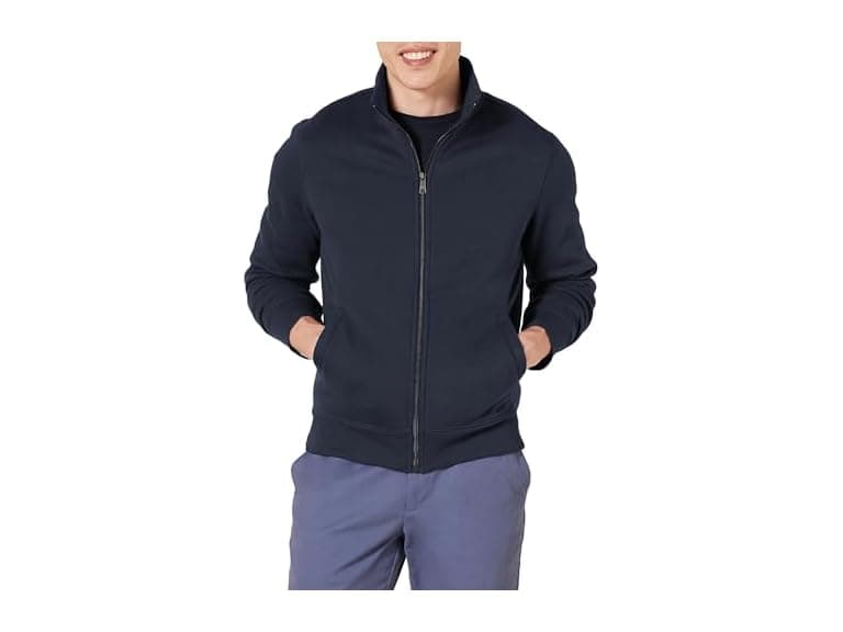 AE Mens Fleece Zip Mock Neck Sweatshirt - Image 1